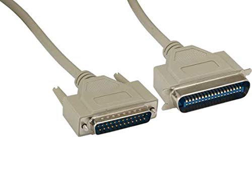 DB25 Male to CN36 Male Parallel Printer Cable - 25-Pin to 36-Pin Connector - 10 Feet High-Speed Data Transfer Cable for Dot Matrix Printers, Industrial Equipment & Legacy Devices - Perfect for Office, Warehouse & Retro Computing Setups