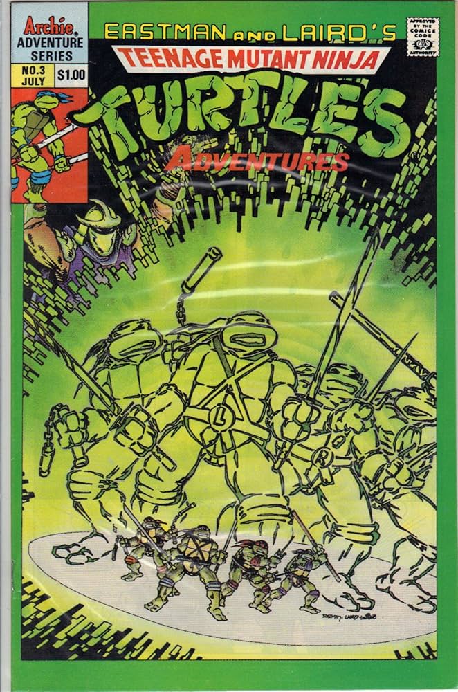 Eastman & Laird's Teenage Mutant Ninja Turtles Adventures #3 July Comic Book - TMNT Collectible Comic for Fans & Readers | Perfect for Comic Book Collections, Gifts, and TMNT Memorabilia