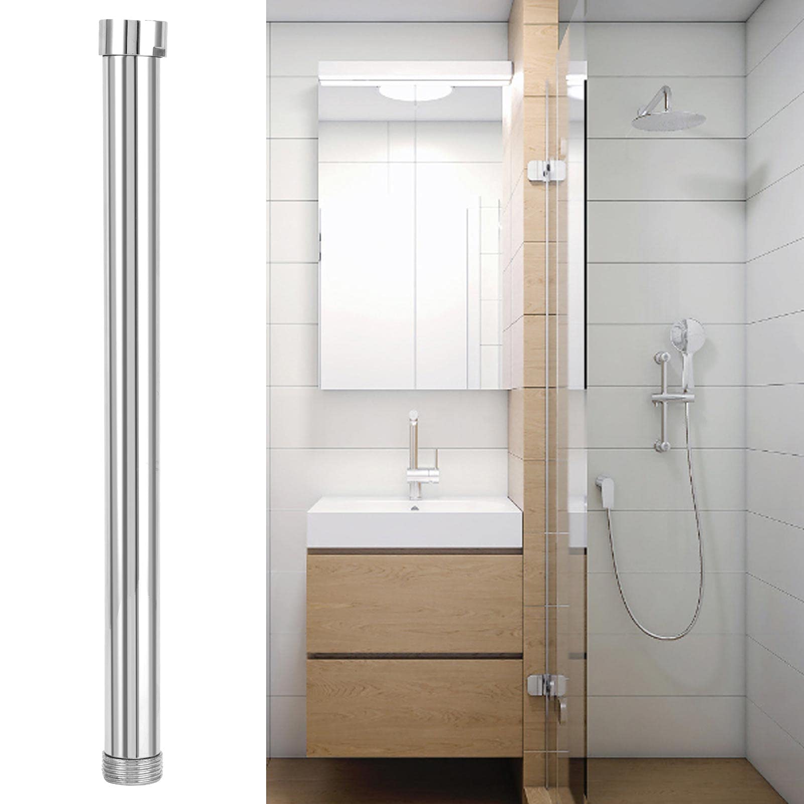 Leakproof Shower Arm Extension - Adjustable Bathroom & Kitchen Shower Extension for Balcony, RV & Outdoor Use