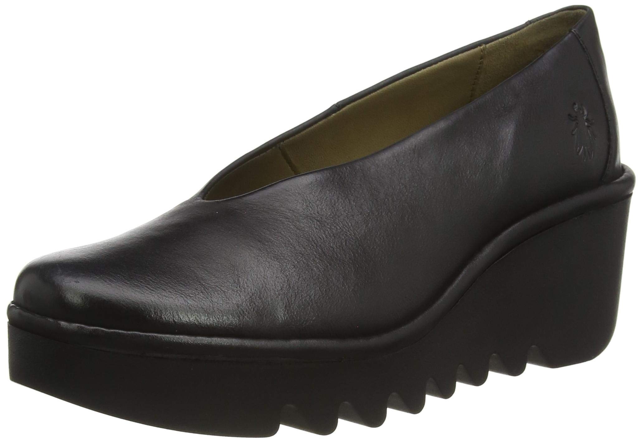 FLY London BESO246FLY Black Verona Leather Women's Boots Size 40 (US 9-9.5) - Stylish & Comfortable Ankle Boots for Fall & Winter Fashion