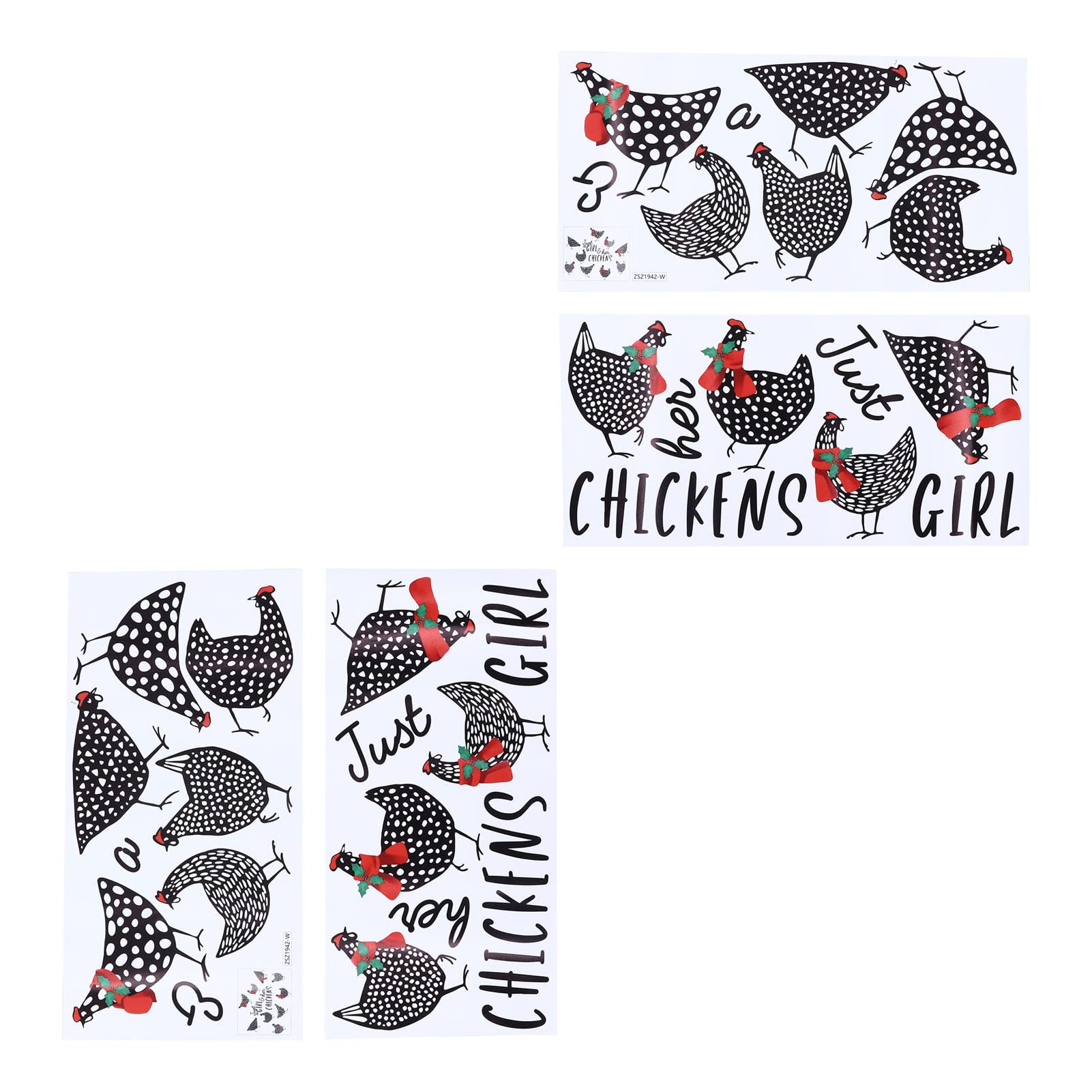 Chicken Wall Sticker PVC for Kitchen & Dining Room Decor