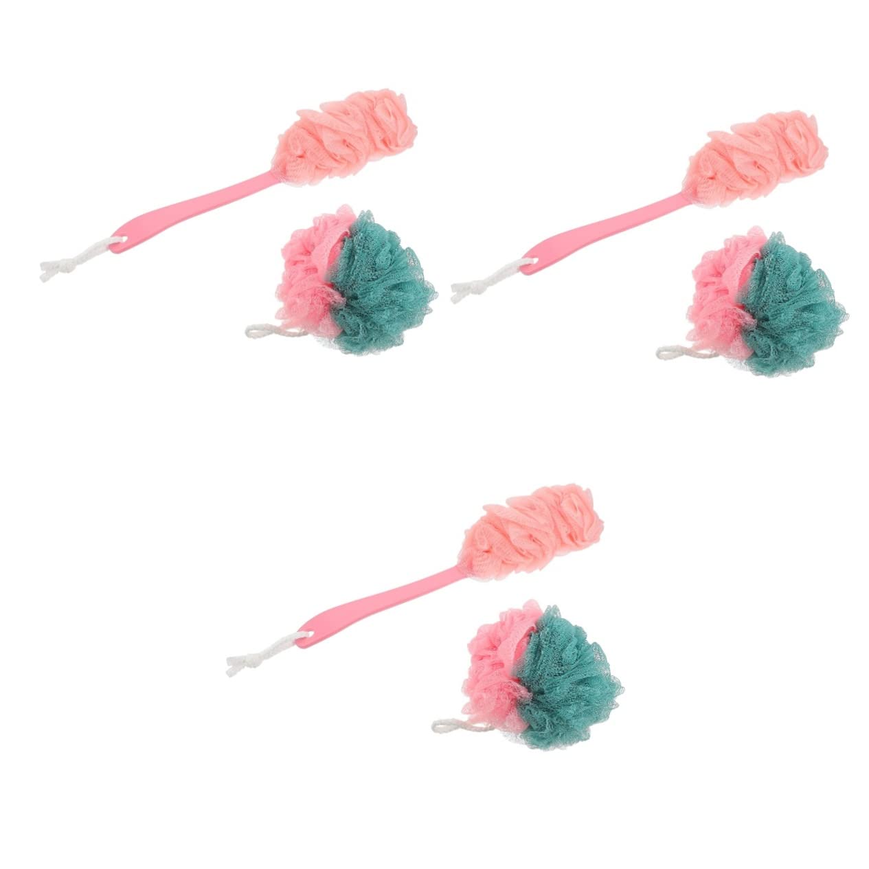 Minkissy 6-Pack Exfoliating Bath Brushes with Loofah Sponge - Back Scrubber, Body Exfoliator & Dish Cleaning Sponge - Perfect for Shower, Bath & Kitchen Use