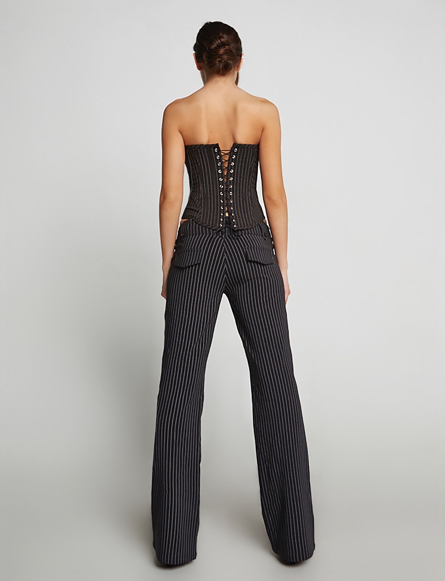 KITTIE PANT PINSTRIPE - Stylish Women's High-Waisted Pants for Work, Office & Casual Wear | Comfortable Stretch Fabric | Trendy Striped Design