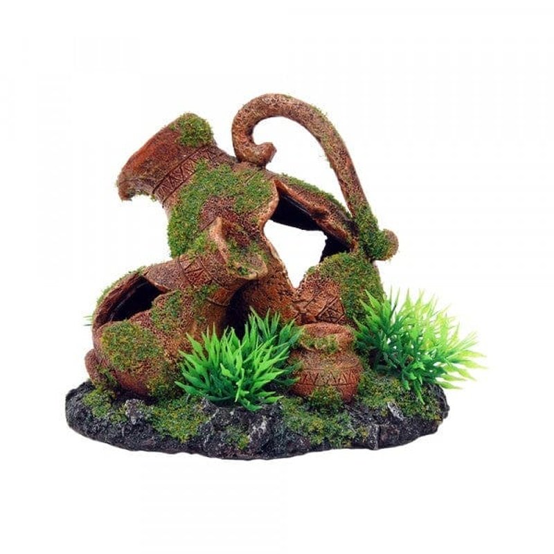 Bioscape Moss Greek Urns 14 x 10cm - Decorative Planters for Home, Office & Garden - Perfect for Succulents, Air Plants & Terrariums