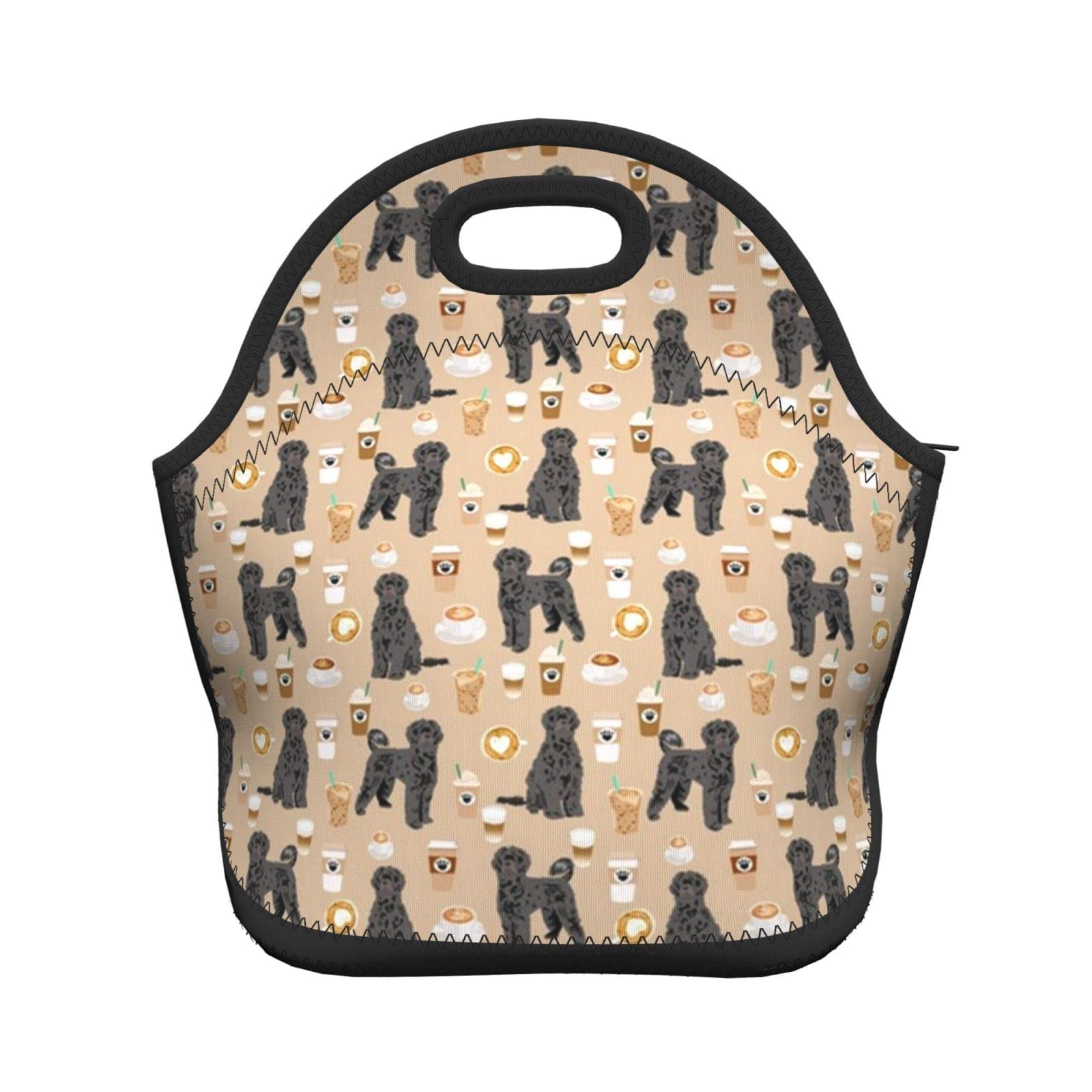 Portuguese Water Dog Insulated Lunch Bag for Women & Men - Reusable Tote Lunch Box for Work, School, Picnic & Travel | Leakproof Food Container with Handle