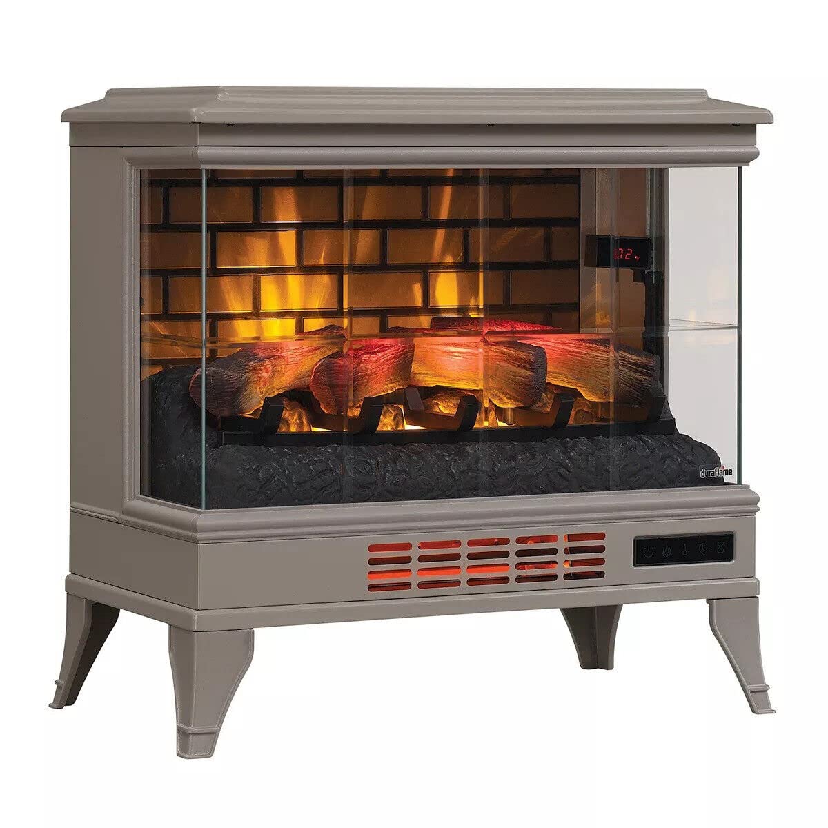 Twinstar Electric Fireplace Stove - Realistic Flame Heater with Adjustable Thermostat, Perfect for Living Room, Bedroom & Office Warmth | Energy Efficient Indoor Heating Solution