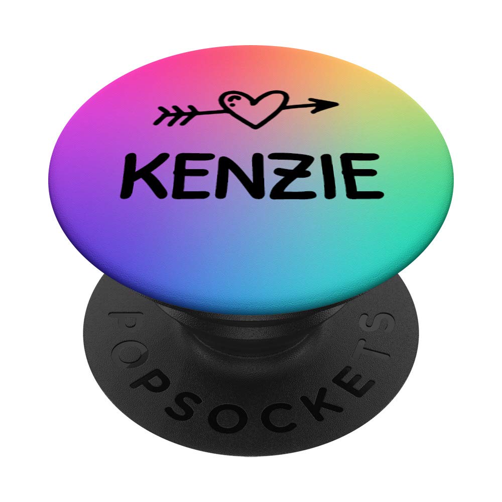Rainbow Heart Arrow Watercolor Monogram PopSockets PopGrip - Custom Name Swappable Phone Grip for iPhone, Samsung & Tablets - Perfect for Valentine's Gifts, Birthday Presents & Everyday Phone Protection