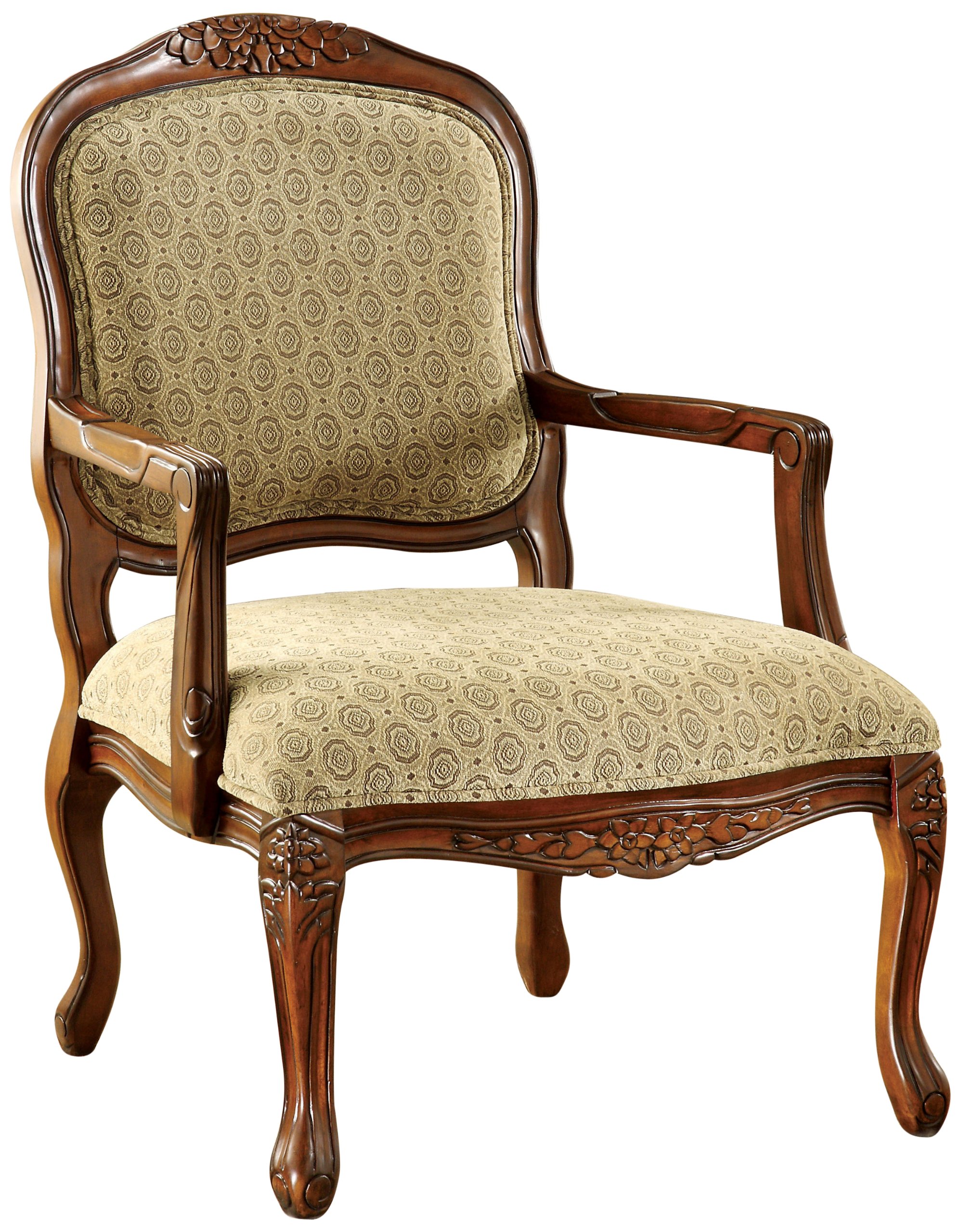 Furniture of America FA-CM-AC6919 Modern Accent Armchair in Rich Brown - Perfect for Living Room, Bedroom, or Office Decor