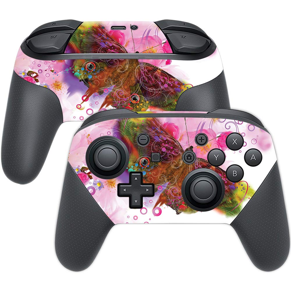 MightySkins Vinyl Skin Cover for Nintendo Switch Pro Controller - Hippie Butterfly Design | Protective & Durable Custom Wrap | Easy to Apply & Remove | Made in USA | Perfect for Gaming, Travel & Personalization