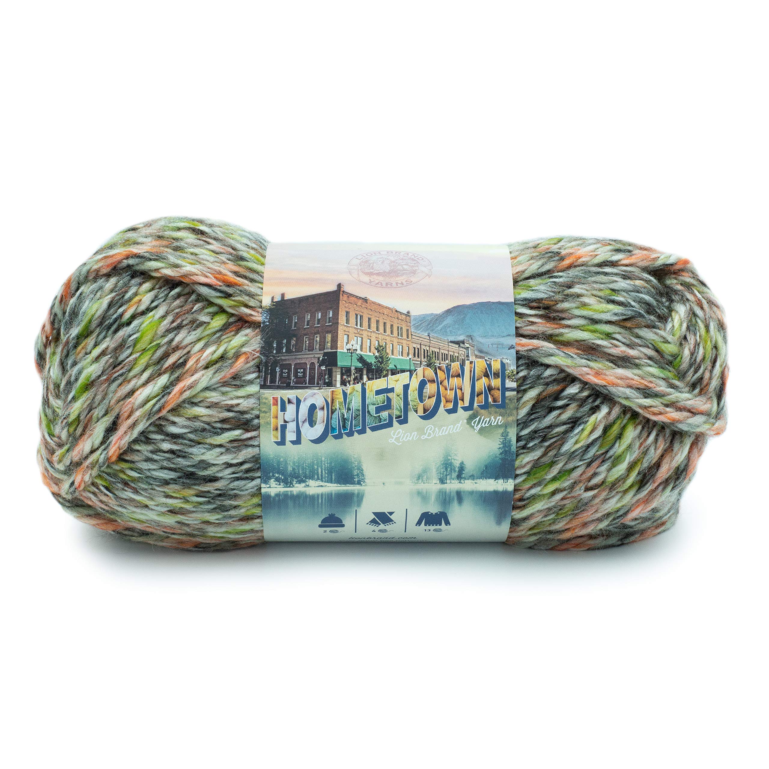 Lion Brand Yarn Hometown Yarn - Durham Woods (1 Skein) | Premium Acrylic Knitting Yarn for Crochet & Knitting Projects | Perfect for Scarves, Blankets & DIY Crafts