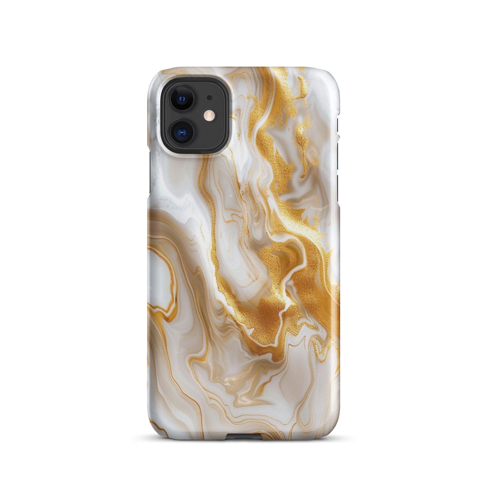 Elegant Gold Marble Snap Case for iPhone 14/13/12/11 Pro Max - Stylish Protective Cover with Secure Fit - Perfect for Daily Use, Work & Travel