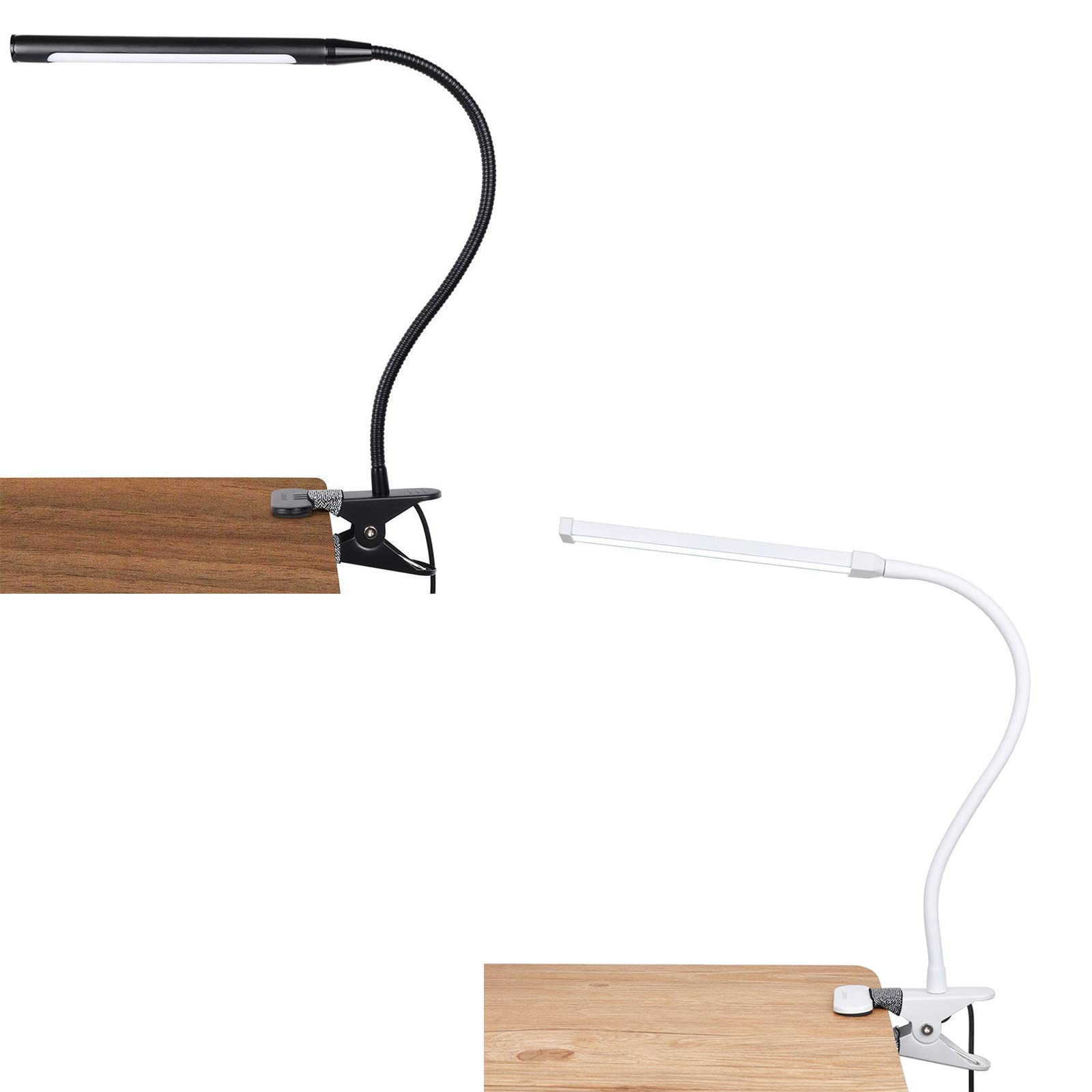 LEPOWER LED Clip On Light - Adjustable Gooseneck Reading Lamp for Bed, Desk, Nightstand | Perfect for Reading, Studying, Crafting & Nighttime Use