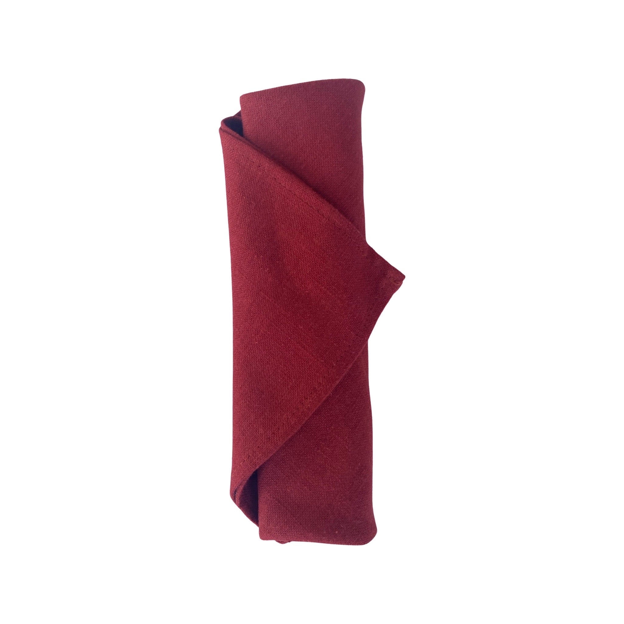 Premium Madeline Red Linen Napkins Set - 100% Natural Fabric for Elegant Dining & Special Occasions - Perfect for Weddings, Dinner Parties, and Holiday Tablescapes