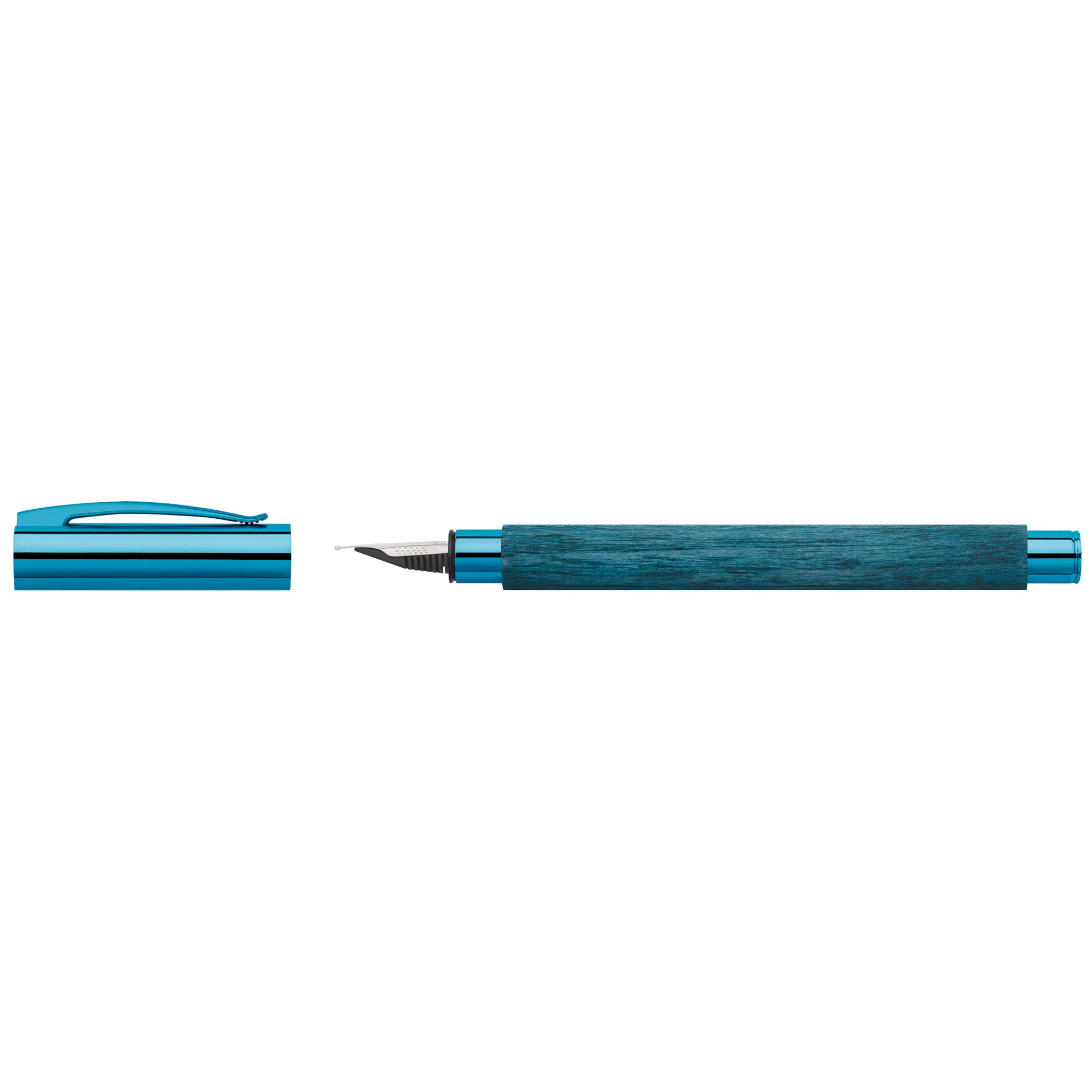 Premium Blue Wood Ambition Fountain Pen - Medium Nib #148030 | Elegant Writing Instrument for Professionals, Calligraphy & Gift Giving