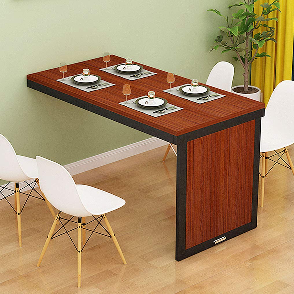 Foldable Wall Mounted Dining Table - Space Saving Convertible Desk with MDF Top for Office, Bedroom, Kitchen | Multi-Functional Home Office Desk, Study Table & Compact Kitchen Workstation