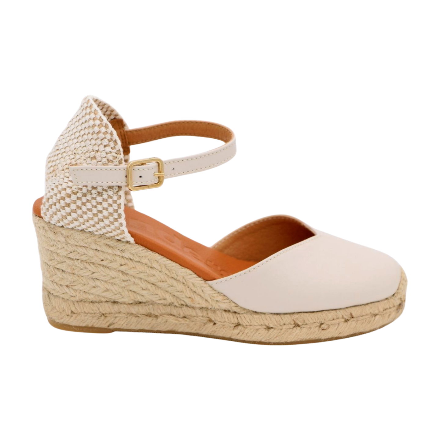 WONDERS Ivory Leather Espadrille SINAI 85 - Women's Comfortable Summer Sandals for Beach, Vacation & Casual Outings