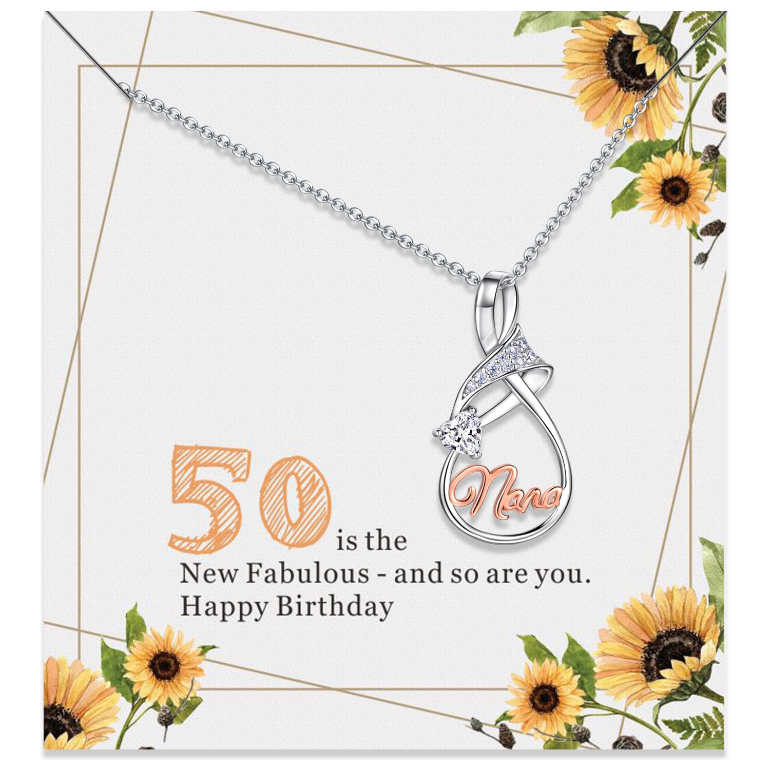 925 Sterling Silver Grandma Necklace - Elegant Gift for Nana, Women & Granddaughters | Birthday, Christmas & Mother's Day Present | Perfect for Special Occasions & Family Celebrations