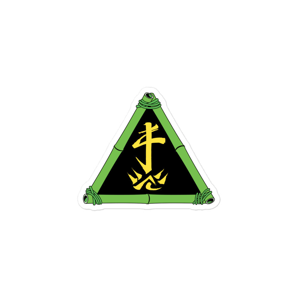 Zoo Jitsu Fighters ZJ Triangle Bubble-Free Stickers - Waterproof Vinyl Decals for Laptops, Cars, Water Bottles & DIY Crafts