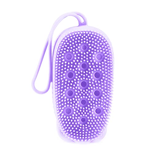 Evona 2-in-1 Silicone Body Scrubber & Bubble Bath Brush - Exfoliating Shower Sponge with Loofah for Men & Women - Perfect for Skin Care, Massage & Relaxation - Ideal for Daily Shower, Spa & Self-Care Routine