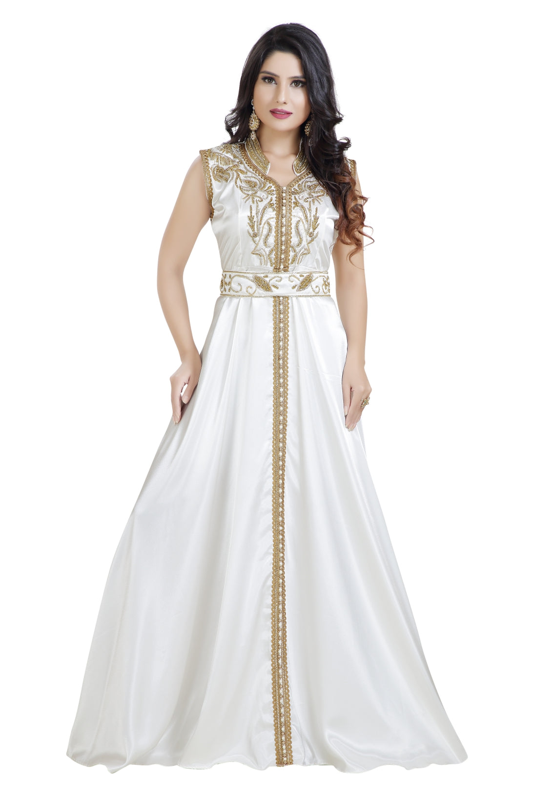 Elegant Embroidered Abaya Jellabiya Kaftan Dress for Women - Modest Islamic Fashion for Prayer, Eid & Special Occasions