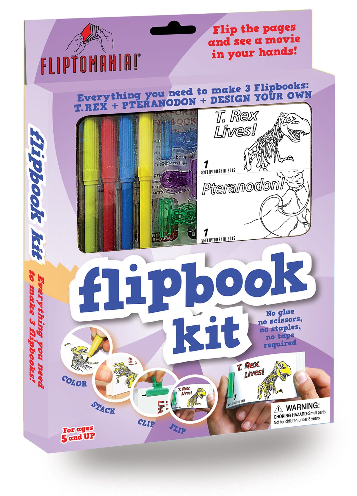 DIY Flip Book Kit - Create Your Own Dinosaur Animation | Fun Educational Activity for Kids & Creative Gift Idea for Art Lovers | Perfect for Classroom Projects & Birthday Presents