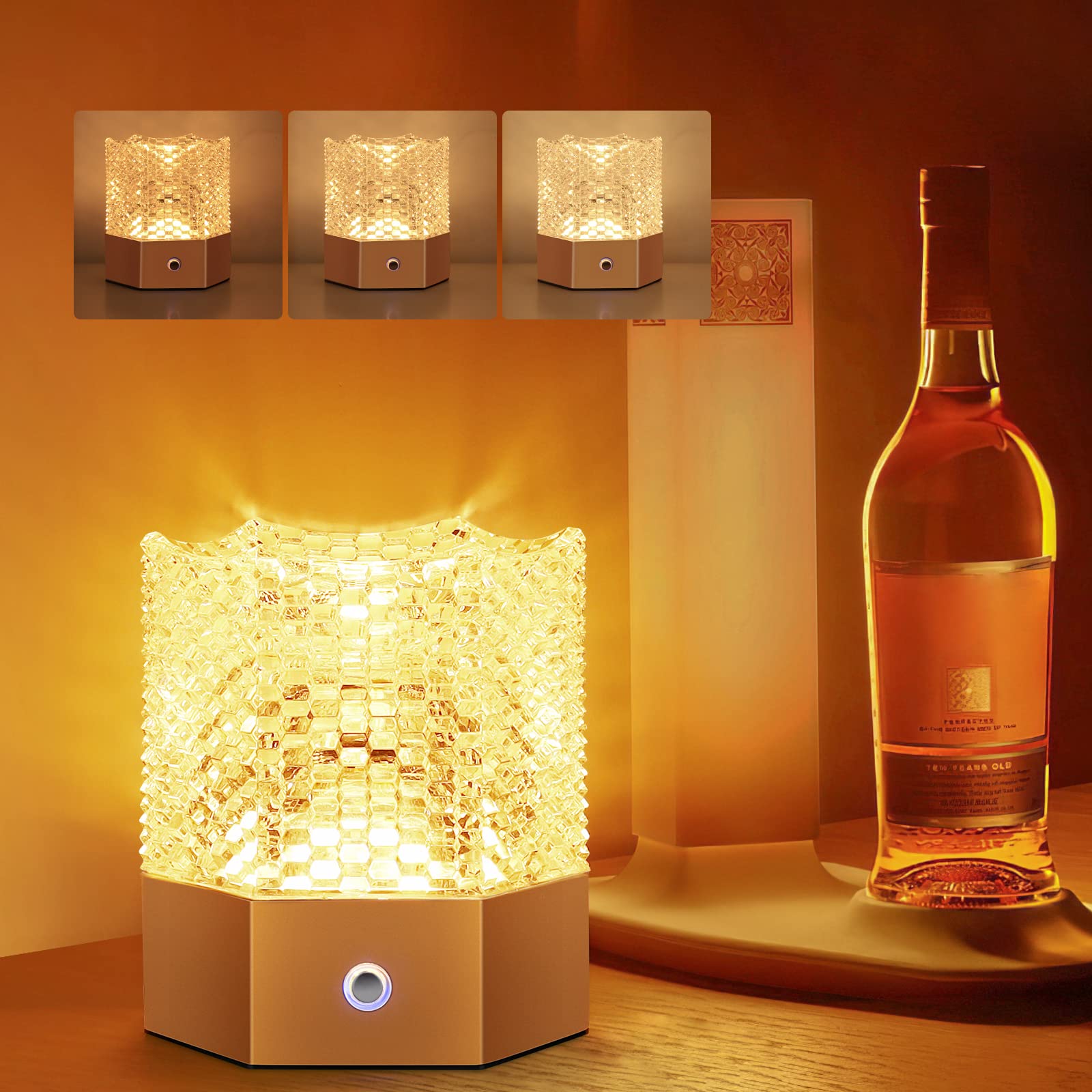 Rechargeable Cordless Table Lamp - 5200mAh Battery Operated, Portable Touch Control Desk Light with Dimmable Brightness for Home & Office | Perfect for Bedroom, Living Room, Dining Table, Study, Cafe, Bar, Patio & Outdoor Parties
