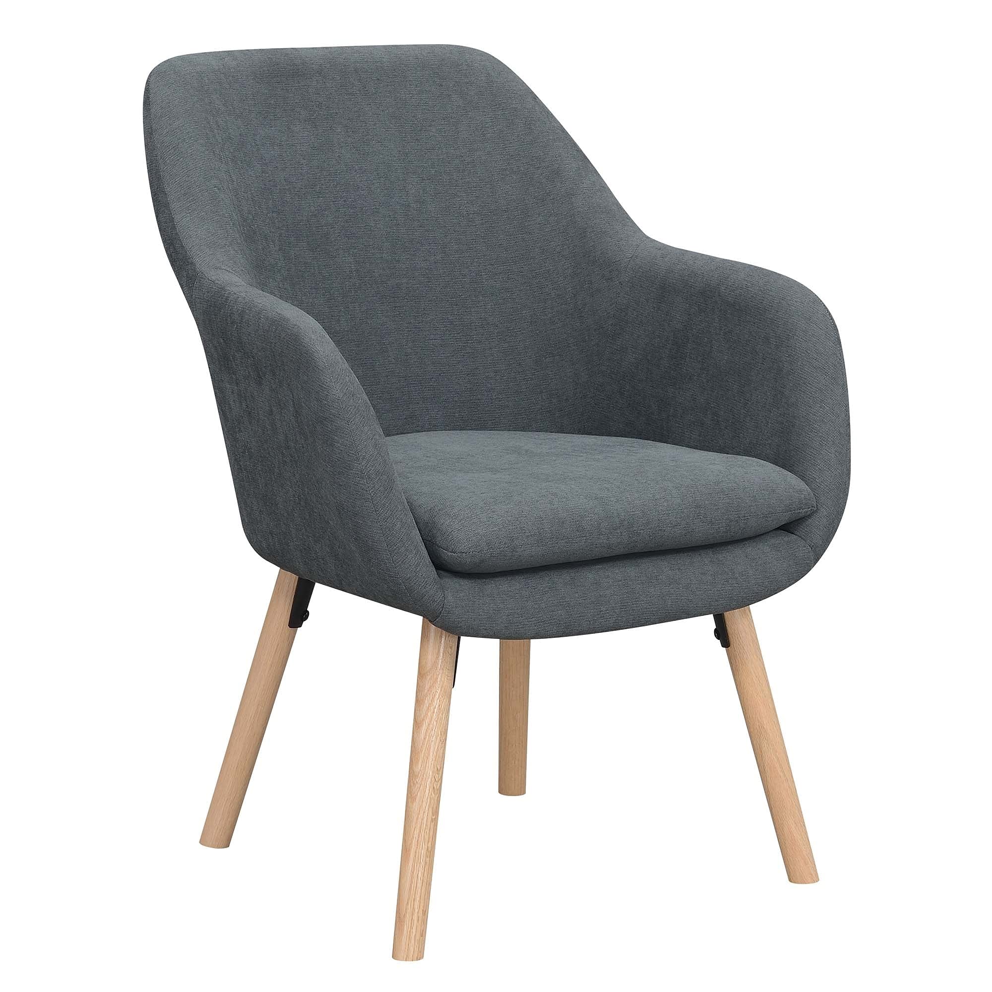 Ergode Take a Seat Charlotte Accent Chair - Modern Upholstered Lounge Chair for Living Room, Bedroom & Office - Comfortable Reading Chair with Sturdy Metal Legs