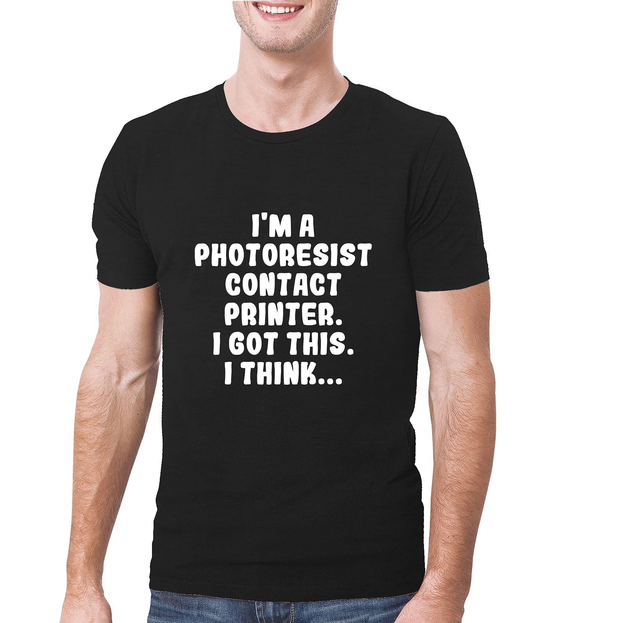 Photoresist Contact Printer Graphic Men's T-Shirt - Soft & Comfortable Cotton Tee for Photography Enthusiasts, STEM Students, and Science Lovers