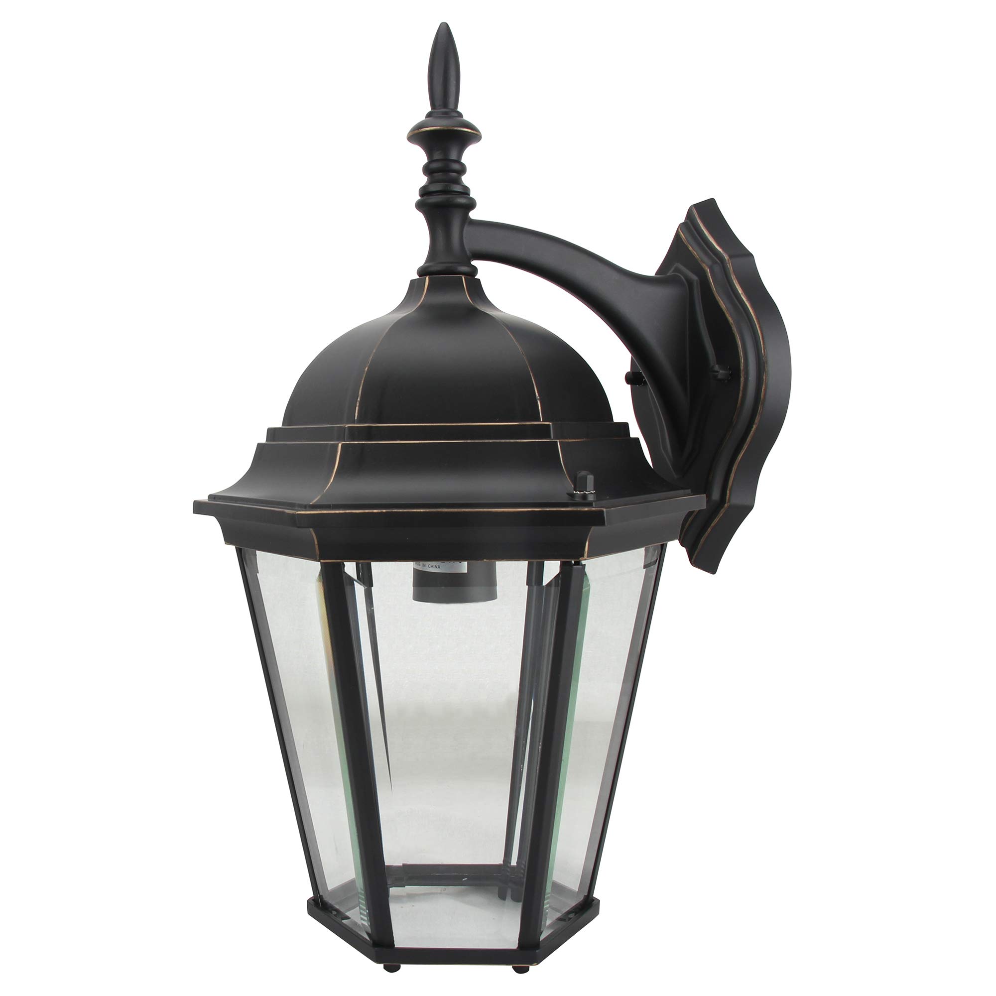 EL506SIB Small Wall Lantern in Imperial Black - Outdoor Lighting for Porch, Patio, Garden & Entryway - Durable Weatherproof Exterior Sconce