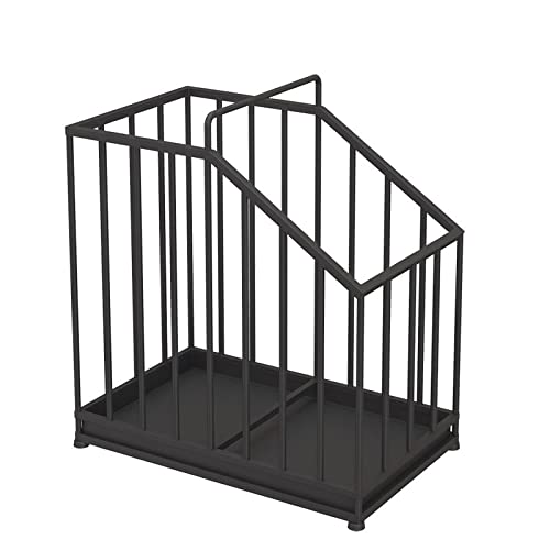 LRPJ Black Metal Umbrella Stand Holder - Free Standing Entryway Umbrella Rack with Drip Tray for Indoor Hallway, Home Decor & Office Organization | Perfect for Rainy Days, Entryway Storage & Office Reception Areas