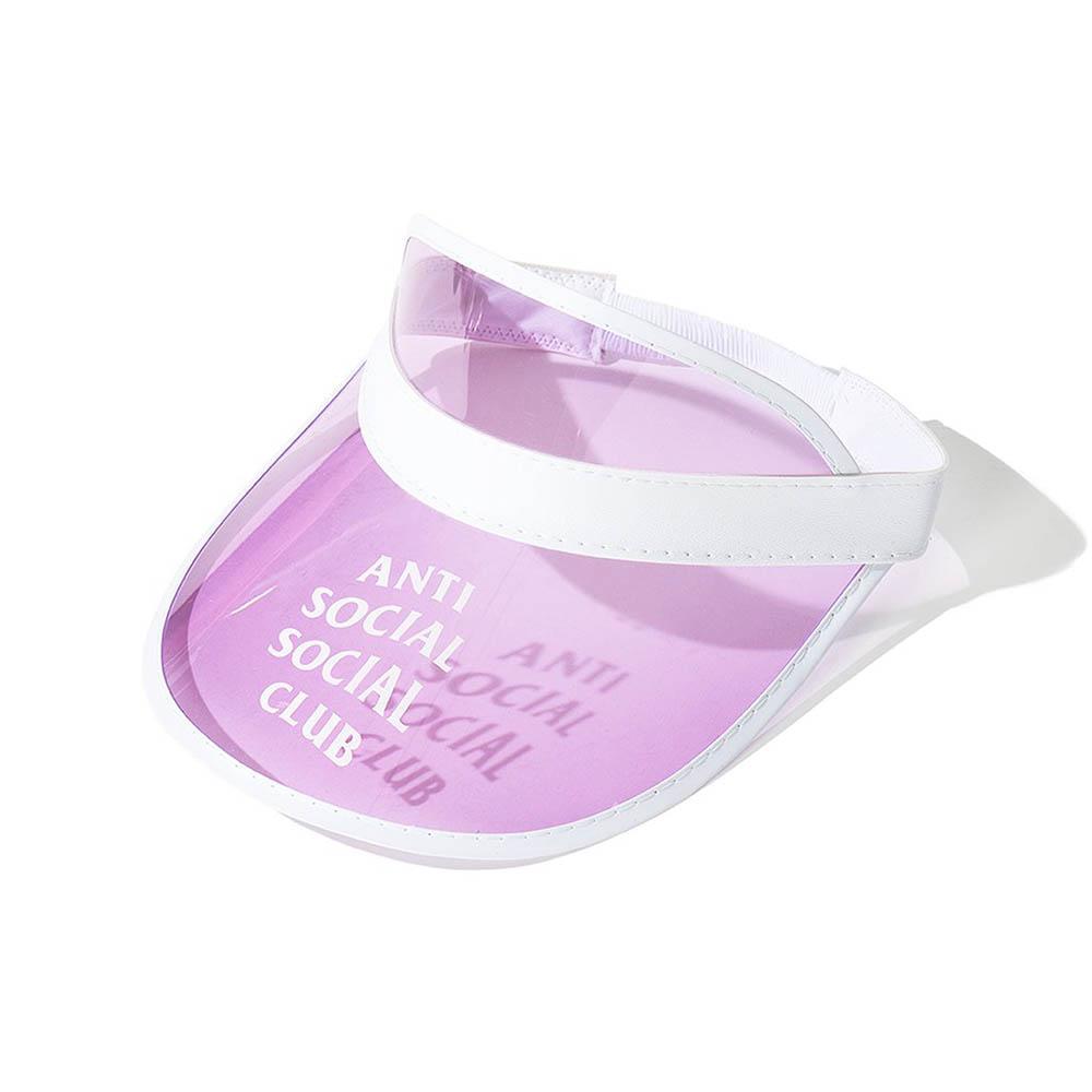 AntiSocialSocialClub BCD Pink Visor - Trendy Adjustable Sun Visor for Men & Women - Perfect for Beach, Sports, and Outdoor Activities