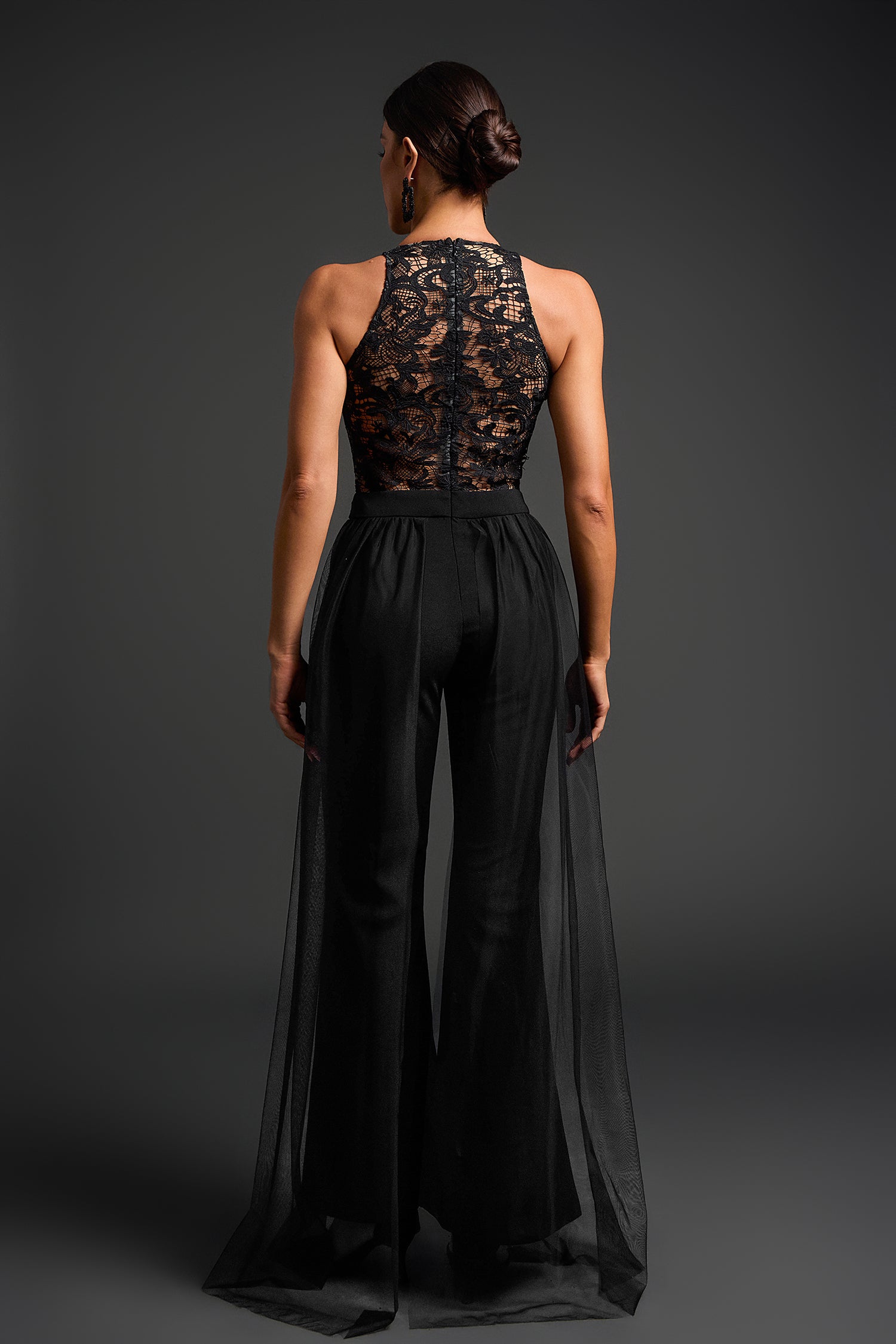 Zaina Women's Sexy Deep V-Neck Lace Sleeveless Jumpsuit Romper - Perfect for Date Night, Cocktail Parties & Summer Vacations