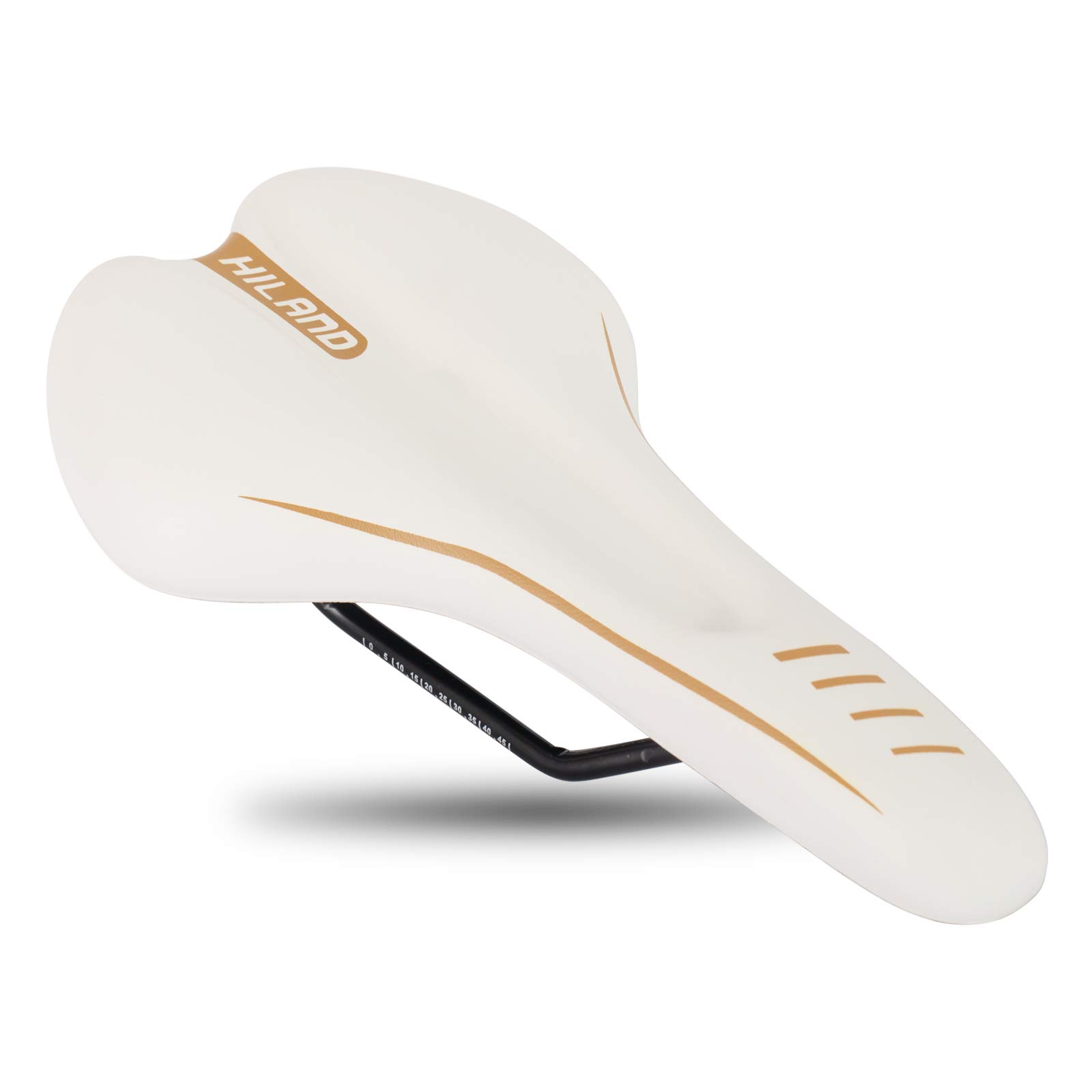 Hiland Comfortable Bike Saddle for Adults - Mountain & Road Bicycle Seat with Shock Absorption - Perfect for Commuting, Trail Riding & Long-Distance Cycling