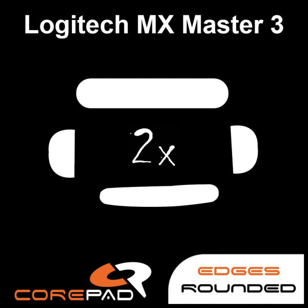 Premium Corepad Skatez Mouse Feet for Logitech MX Master 3 & MX Master 3S - Ultra Smooth Gliding for Gaming & Productivity Workstations