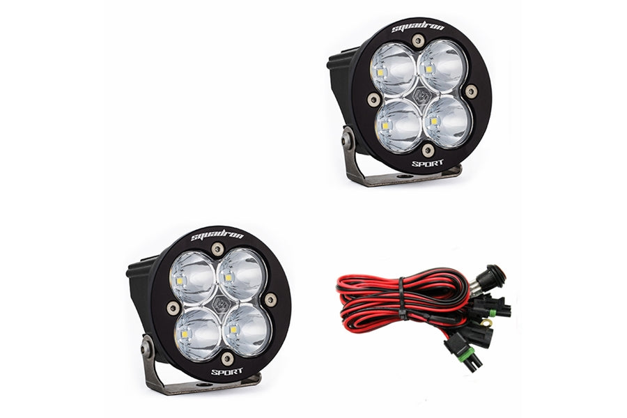 Baja Designs XL Sport LED Lights - Pair, Driving/Combo Beam, Amber Lens - Off-Road Lighting for Trucks, Jeeps & UTVs