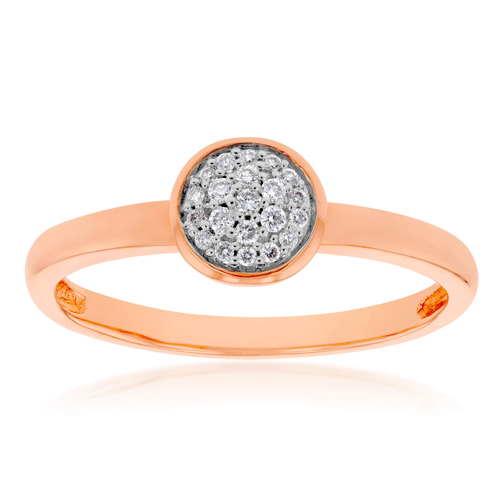 10ct Rose Gold 1/10 Carat Diamond Ring for Women - Elegant Wedding Band, Anniversary Gift, Engagement Ring for Her - Perfect for Special Occasions & Everyday Wear