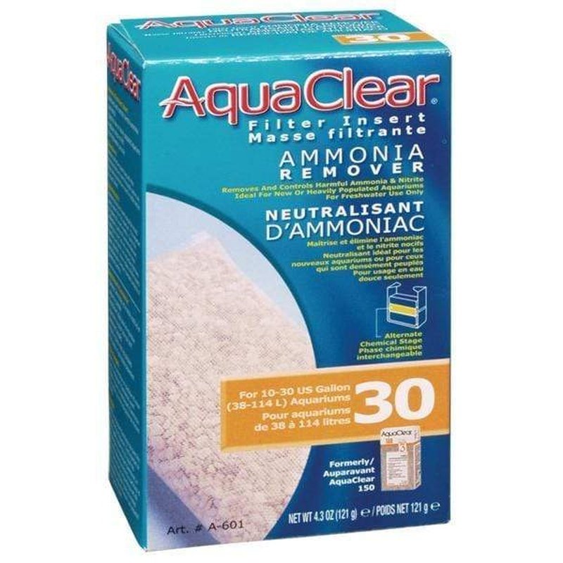 AquaClear 30 Ammonia Remover Filter Insert - Premium Water Treatment for Fish Tanks & Aquariums - Eliminates Harmful Ammonia for Cleaner, Healthier Aquatic Environment