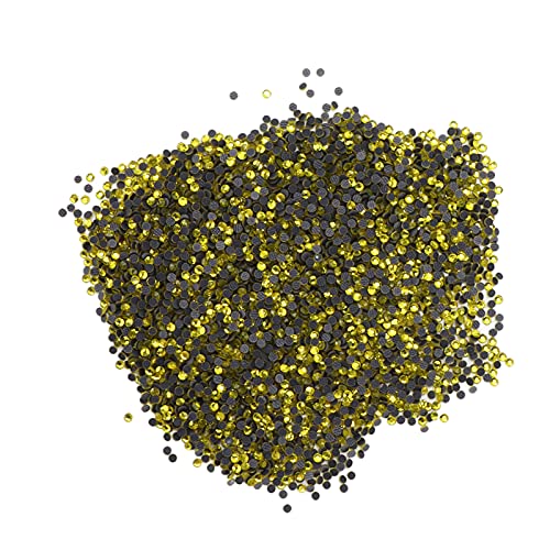 A K Homes - 1000pcs Lemon Yellow Nail Rhinestones for DIY Manicure & Makeup | Non-Fragile, Dazzling Colorful Nail Art Gems for Professional Salon or Home Use