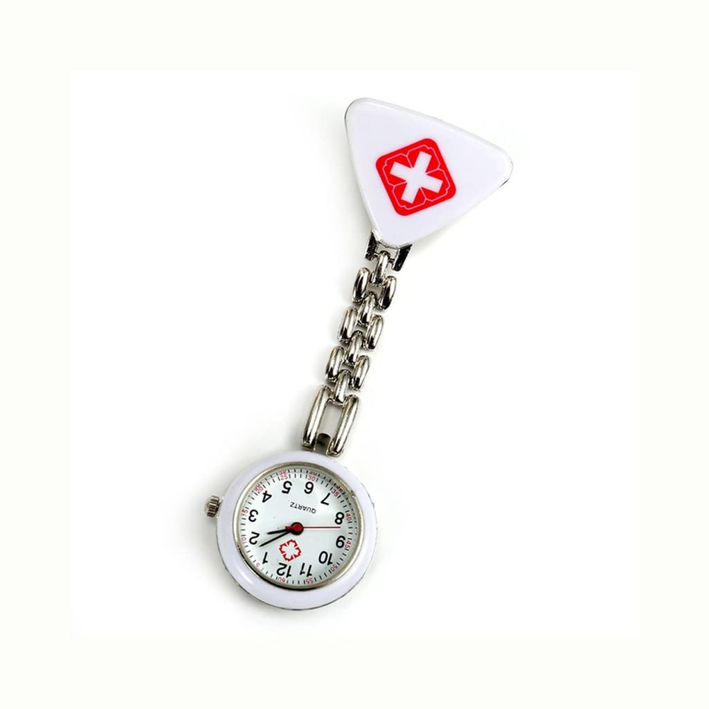 Stylish Nurse Pocket Watch - Round Dial Quartz Angel Band Brooch Doctor Hanging Watch for Medical Professionals - Perfect for Clinical Shifts & Healthcare Work (Purple/White)