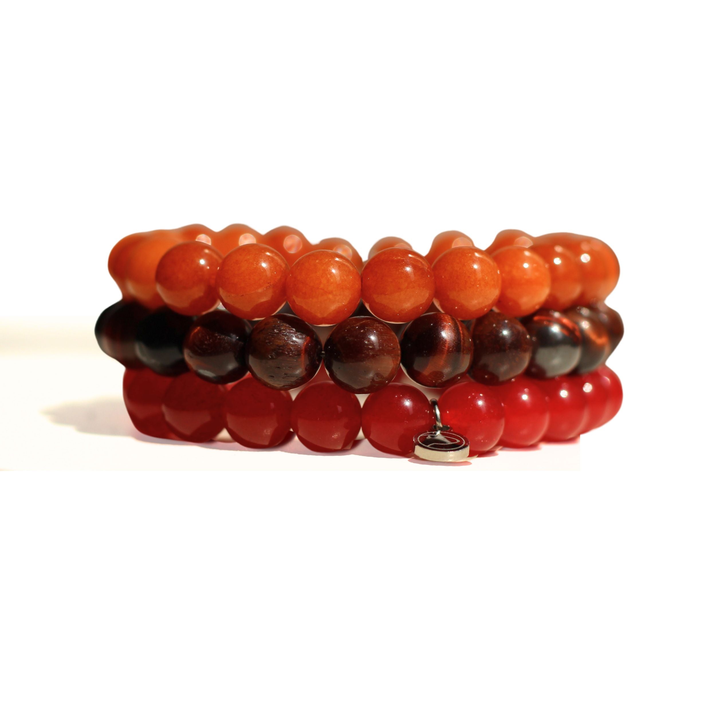 Sacral Chakra Bracelet Set - Svadhisthana Healing Crystal Energy Jewelry for Women & Men - Perfect for Yoga, Meditation & Spiritual Balance