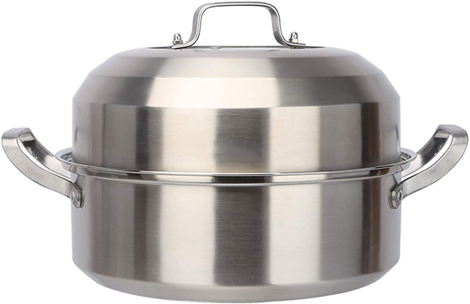 Premium Stainless Steel Steamer Pan - 26cm Multi-Purpose Cookware Pot with Handle for Induction Cooker | Perfect for Steaming, Boiling & Cooking Vegetables, Seafood & Dumplings