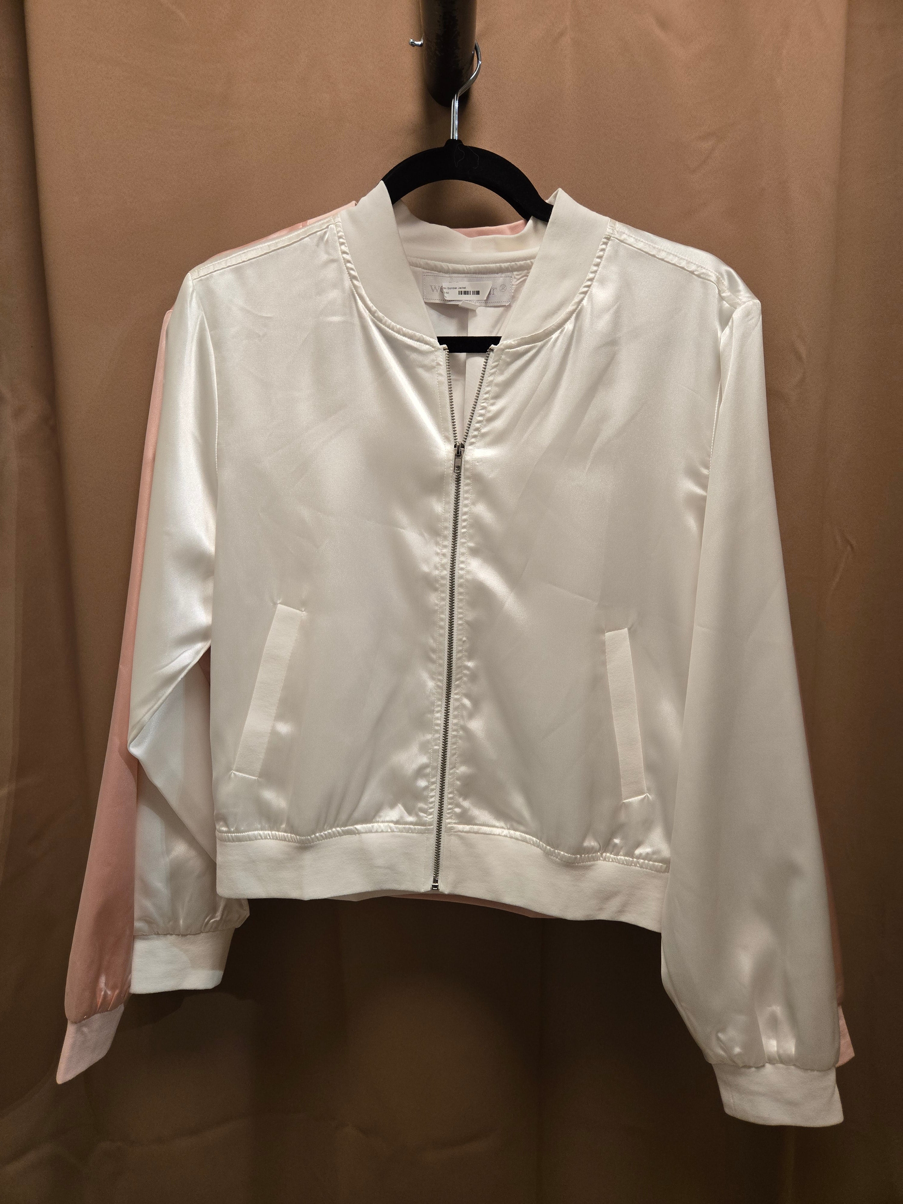 Luxury Satin Bomber Jacket for Women - Soft & Shiny Lightweight Jacket - Trendy Fashion Outerwear for Casual Wear, Night Out, and Street Style