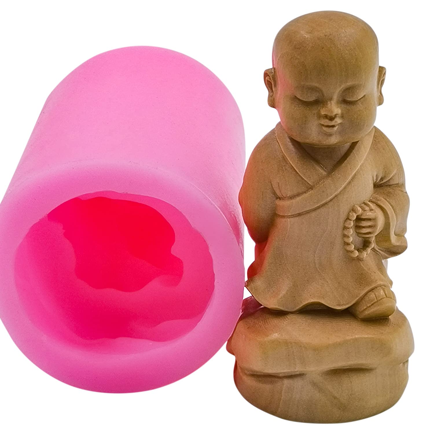 Redxin Buddha Silicone Mold for Soap, Candle, Chocolate & Cake Making - DIY Craft Supplies for Handmade Soap, Candles, Candy & Desserts - Perfect for Home Decor, Gifts & Meditation Spaces