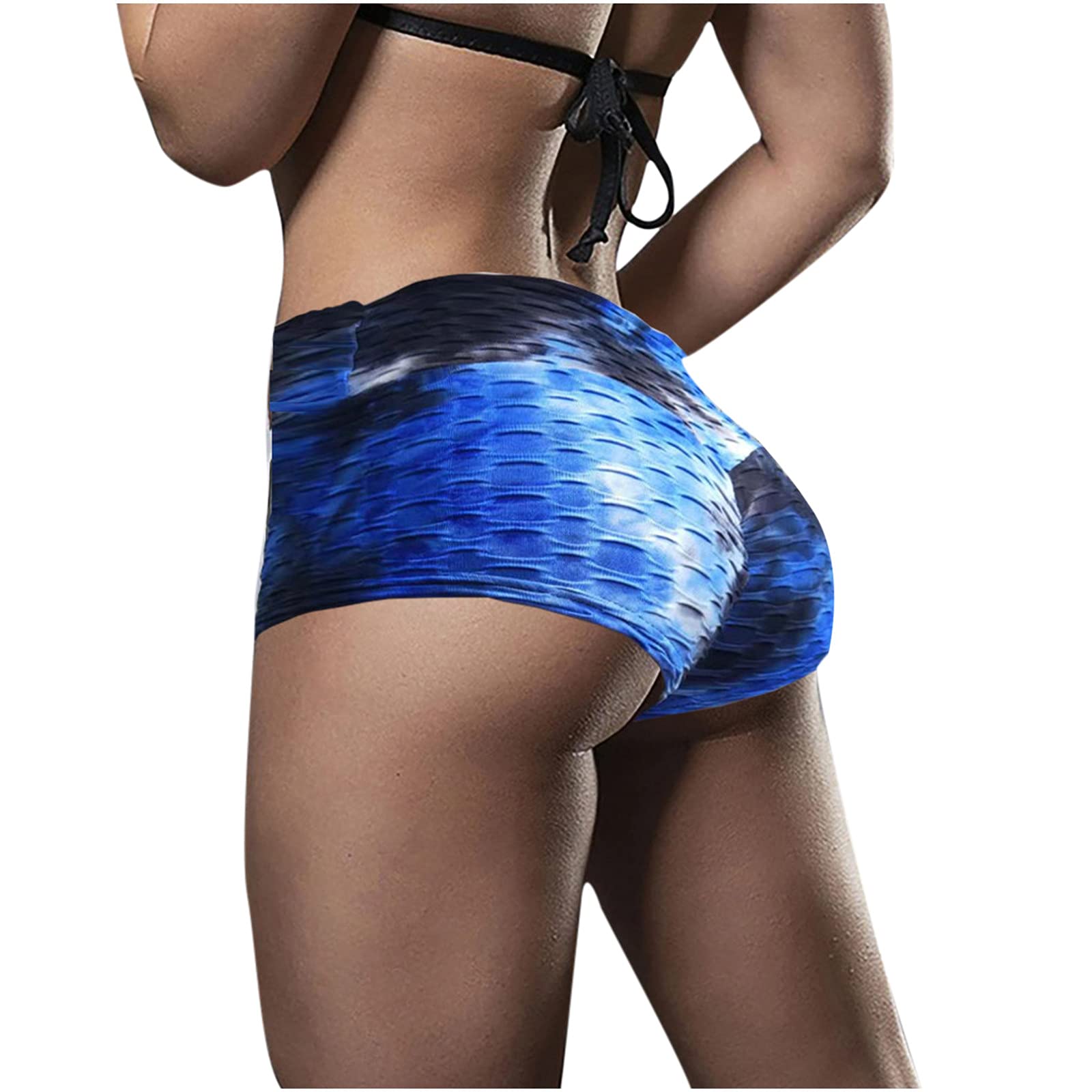 Women's High Waist Bike Shorts - Stretchy Athletic Workout Shorts for Running & Gym - Butt Lifting Gradient Print Tights for Teens & Adults | Perfect for Cycling, Yoga & Fitness Training