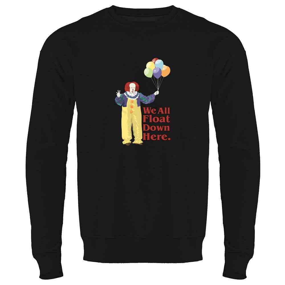 Pop Threads Clown Horror Graphic T-Shirt | Minimalist Spooky Design | Halloween Costume, Cosplay & Casual Wear