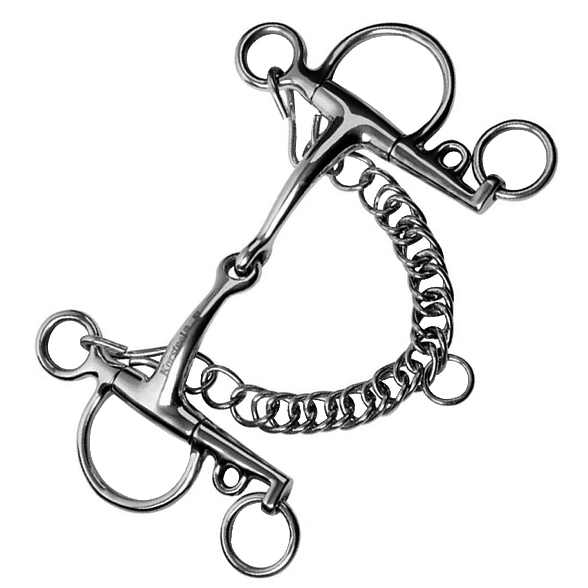 JP Korsteel Stainless Steel Jointed Pelham Bit - English Horse Riding Training Bit for Dressage & Jumping - Perfect for Equestrian Training and Show Competitions