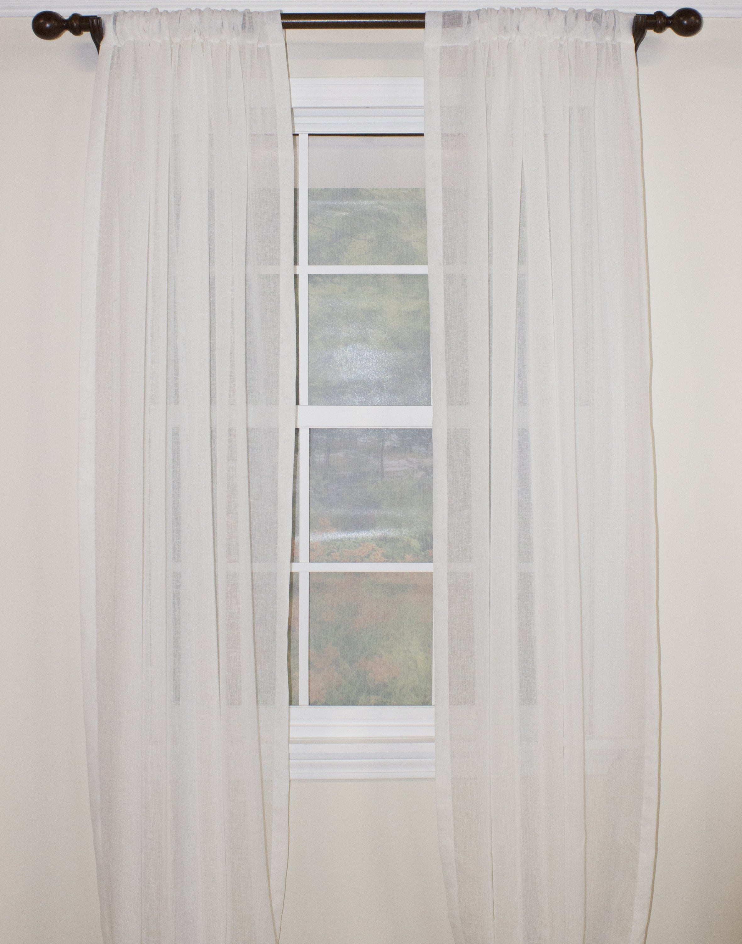 Breezy Rod Pocket Single Panel Curtain - Lightweight Sheer Window Drapes for Living Room & Bedroom - Perfect for Privacy & Sun Protection