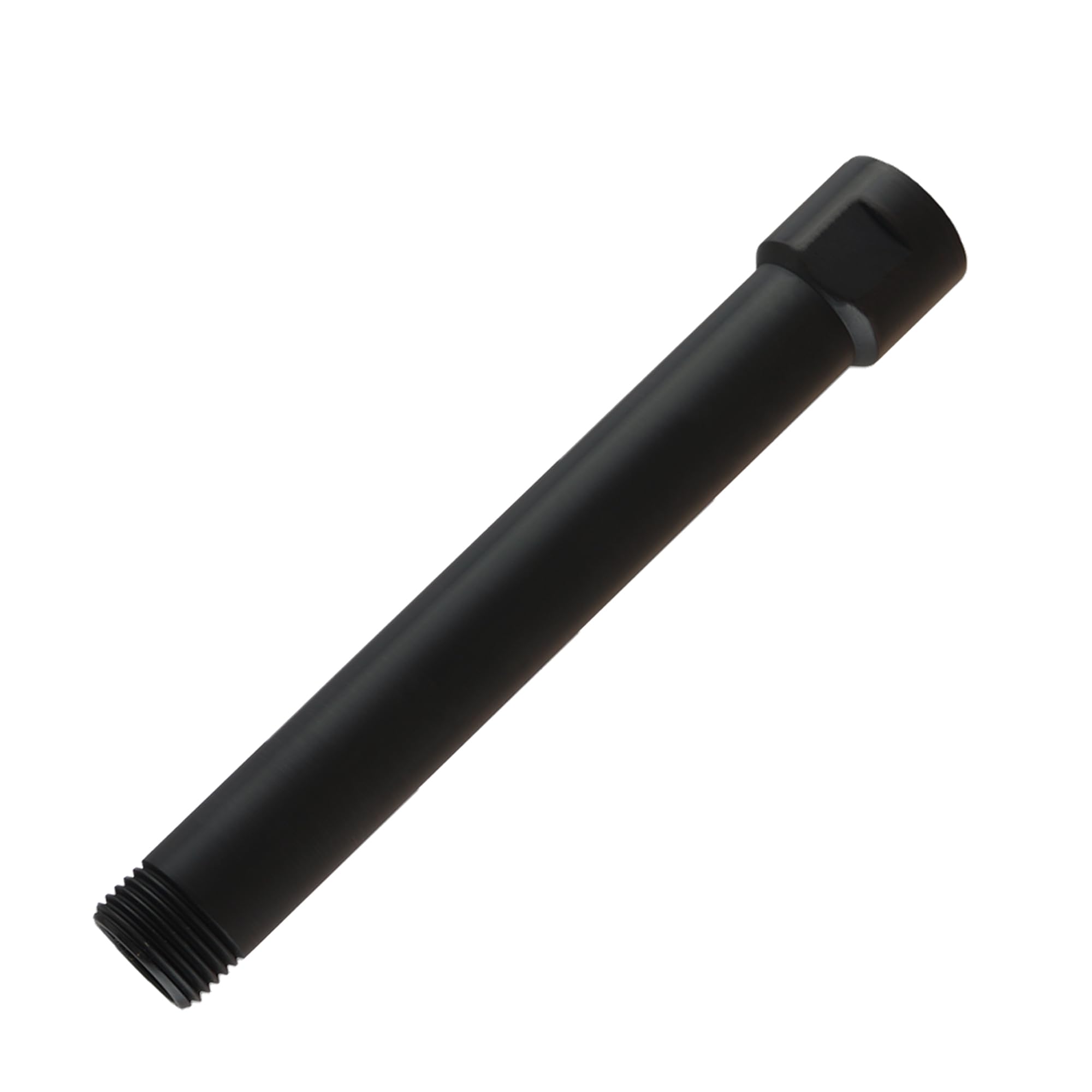 High Sierra Showerheads® E-Z REACH Solid Metal Shower Arm Extension - Adjustable Shower Head Extender for Lowering Existing Shower Heads & Handheld Units - Durable Matte Black Finish - Perfect for Tall Users, Elderly & Accessibility Needs