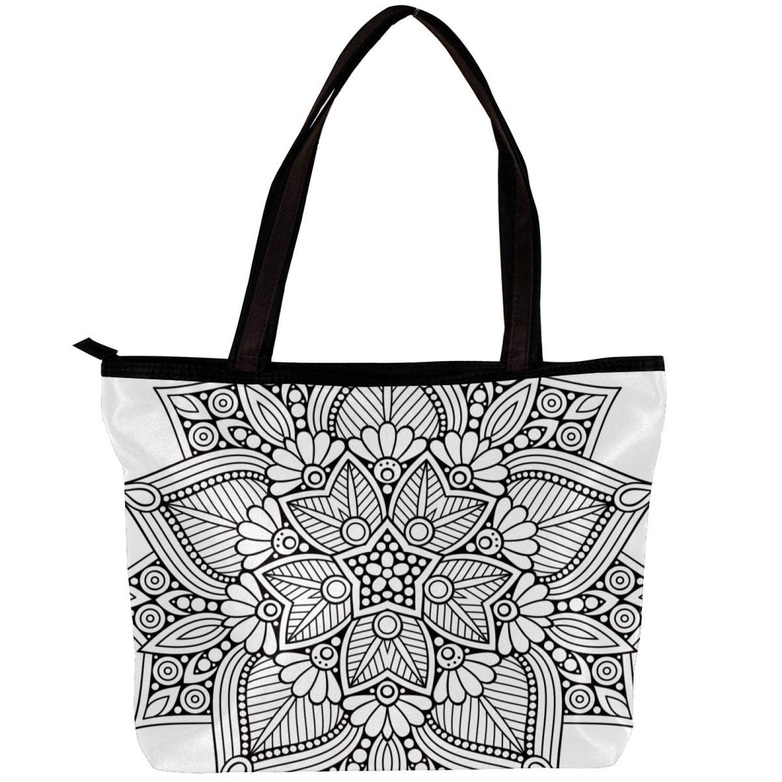 Gothic Punk Boho Skull Tote Bag for Women - Stylish Shoulder Handbag with Inner Pouch | Perfect for Casual Outings, Music Festivals & Alternative Fashion