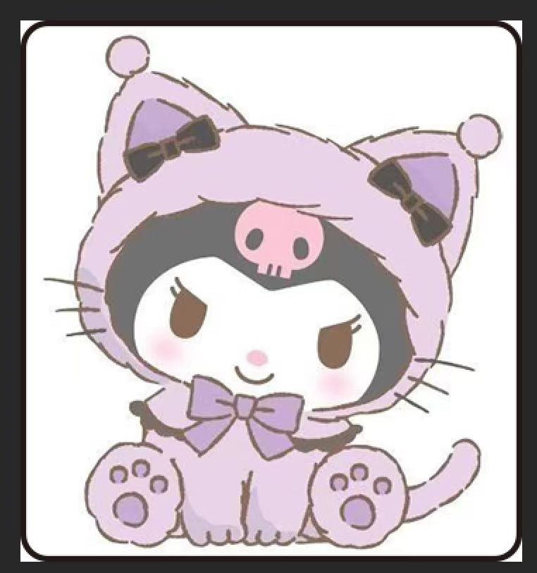 Kuromi 4U Custom Titanium Alloy Jewelry - Trendy Anime Character Necklace for Women & Girls - Perfect for Cosplay, Gifts, and Everyday Fashion Accessories